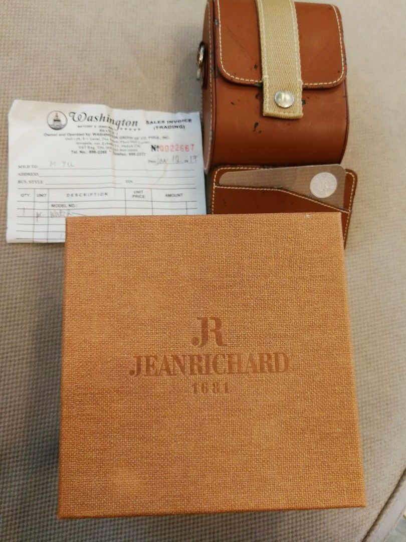Automatic JeanRichard Terrascope (Category: Luxury Watches) located in Manila. Submitted by closetzoneph (Listing ID 1311543463, Image 2). Description: Automatic JeanRichard Terrascope P50,000 Description: - Sister company of Girard Perregaux - All original watch head and strap. Comes with box, papers & receipt (bought 2017) - Model - 60500-11-701-HDC0 - Antireflective sapphire crystal - Luminous indexes and hands - With date at 6o'clock (Quickse