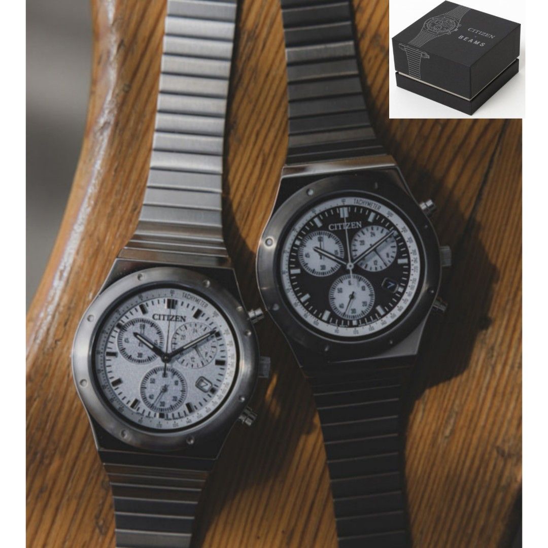 Beams 1984 Chrono Men's Watch CITIZEN x BEAMS Special Order BLACK