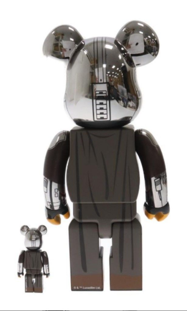 Bearbrick Mandalorian Chrome 400%+100%, Hobbies & Toys, Toys