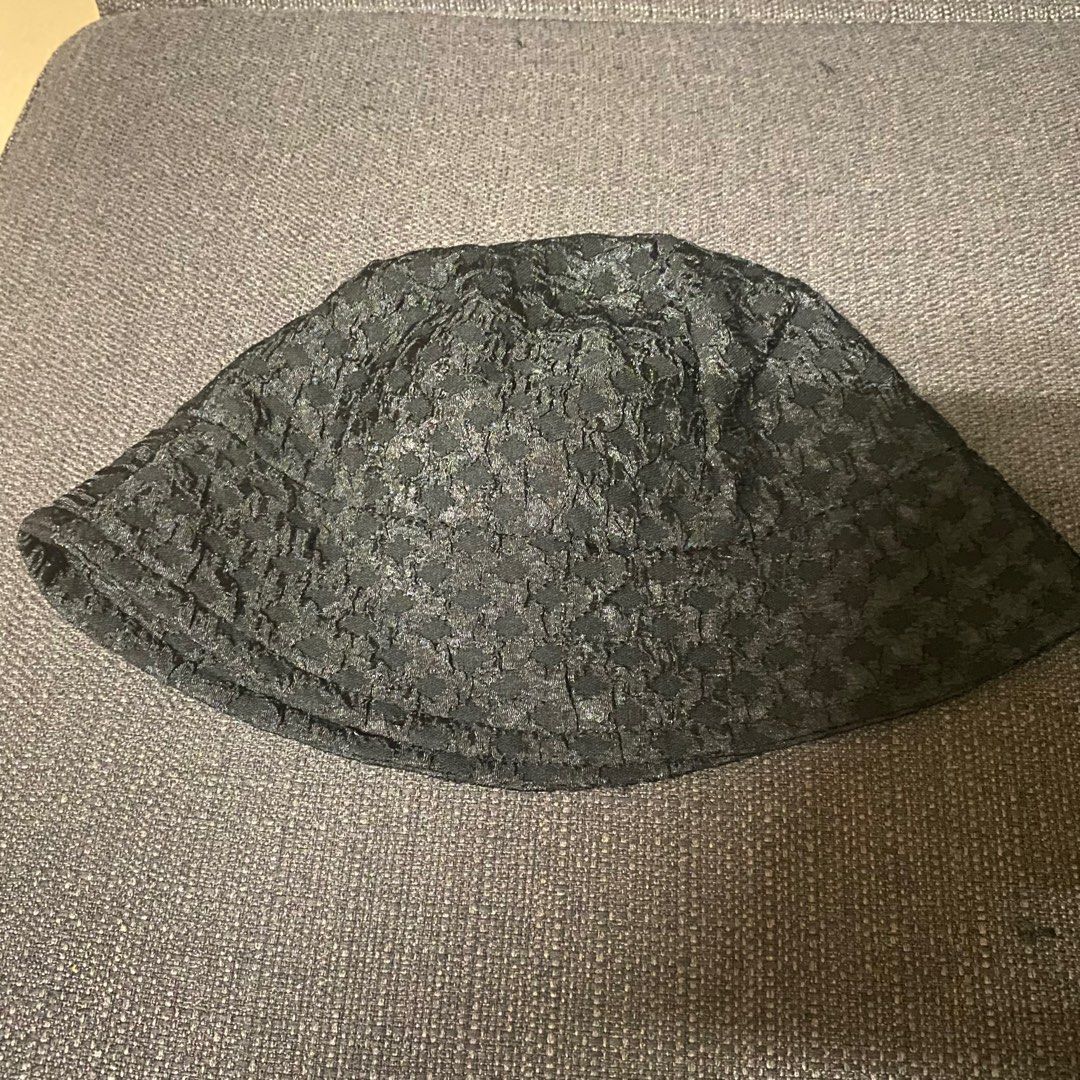 Black bucket hat (Category: Hats & Beanies) located in Manila. Submitted by ranze (Listing ID 1311659519, Image 1). Description: Used once. Very pretty to match with street wear outfits. Bought it from the orange app..