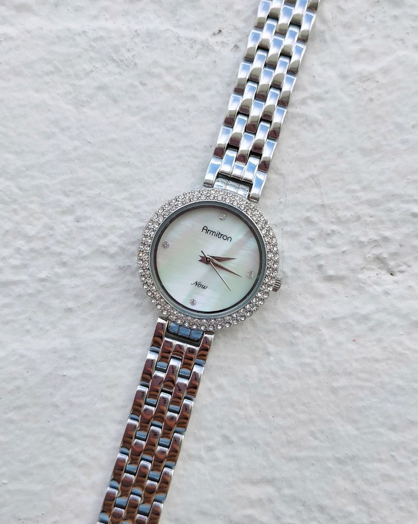 Brand New Armitron Crystal Frame Womens Dress Watch Women s Fashion Watches Accessories Watches on Carousell