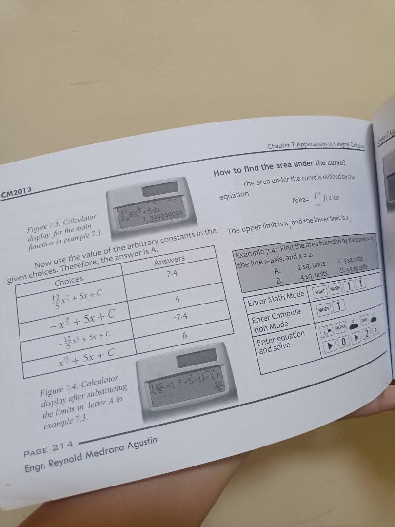 Calculator Mathematics 2013 Edition (Category: Textbooks) located in Dasmarinas. Submitted by domilleee__ (Listing ID 1311611093, Image 2). Description: Calculator Techniques - Conversions and Scientific Constants - Basic Math - Algebra and Quadratic Equation - Progression Analysis - Complex Numbers, Vectors and Matrices - Differential Calculus - Integral Calculus - Trigonometry, Geometry, Statistics and Mechanics.