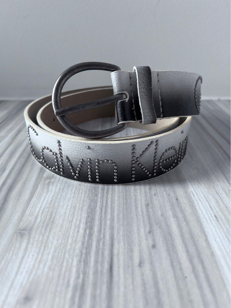 Calvin Klein CK jeans white black studded logo classic genuine