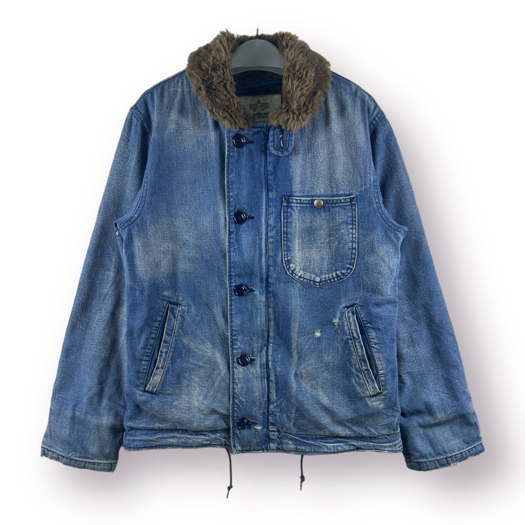 Alpha industries denim jacket on sale