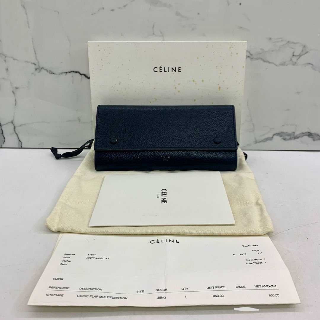 CELINE BLACK LONG CLUTCH 247028188 HM Women s Fashion Bags Wallets Clutches on Carousell