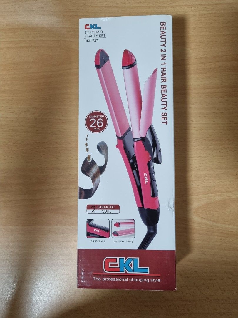 CKL 2 in 1 Hair Beauty Set CKL 737 Hair Straightener Curler