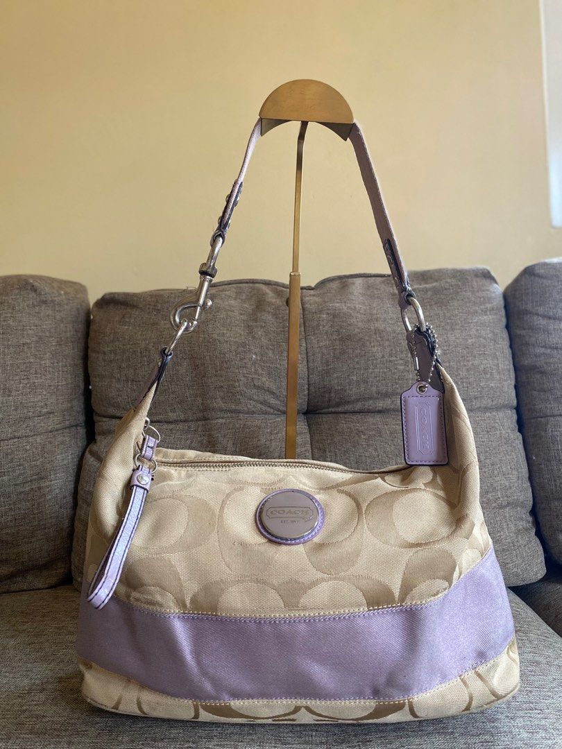 Coach purple hobo bag top