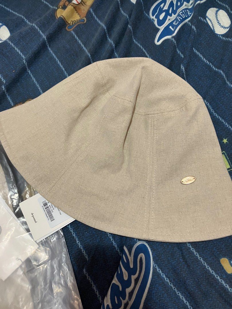 帽子・その他 depound Tulip Linen Bucket Hat Natural DP2434HT006MNTXX Summer Tulip Hat | Linen Hat | Bucket Hat Pattern | SIZE 52