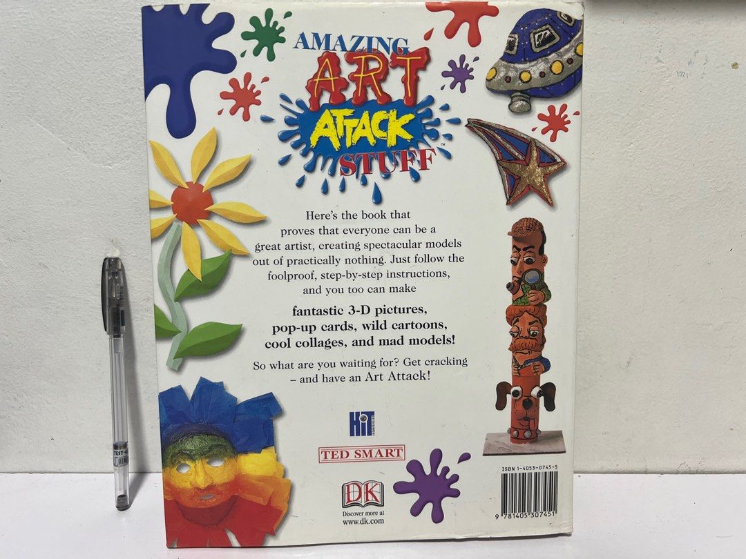 DK Amazing Art Attack Stuff (Art Activity Book) (Category: Children's Books) located in Quezon City. Submitted by sky_bookstore (Listing ID 1311580534, Image 2). Description: Hardcover Book Note: We sell pre-loved books. Some books may have minor flaws, such as shelf wear, creases and other common signs of usage. Location: Sauyo, QC.