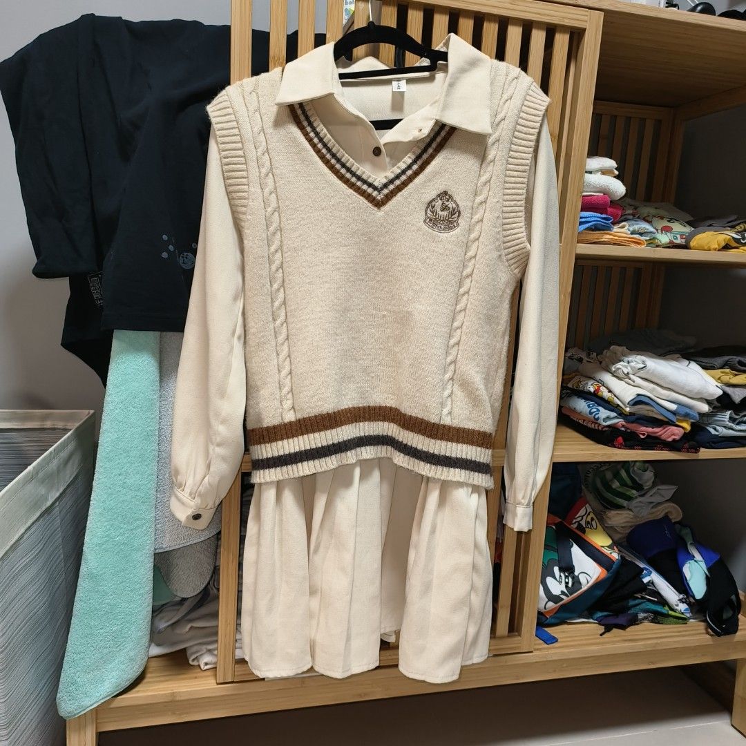 Knitted vest dress best sale