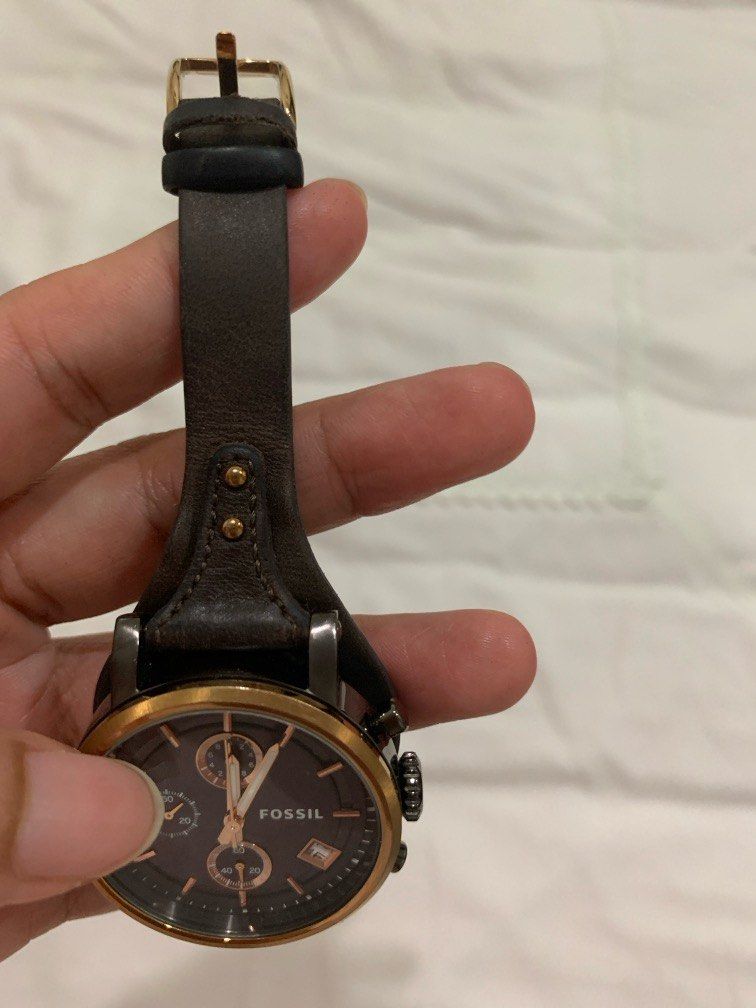 Fossil Original Boyfriend Chronograph Brown Leather Watch ES4286