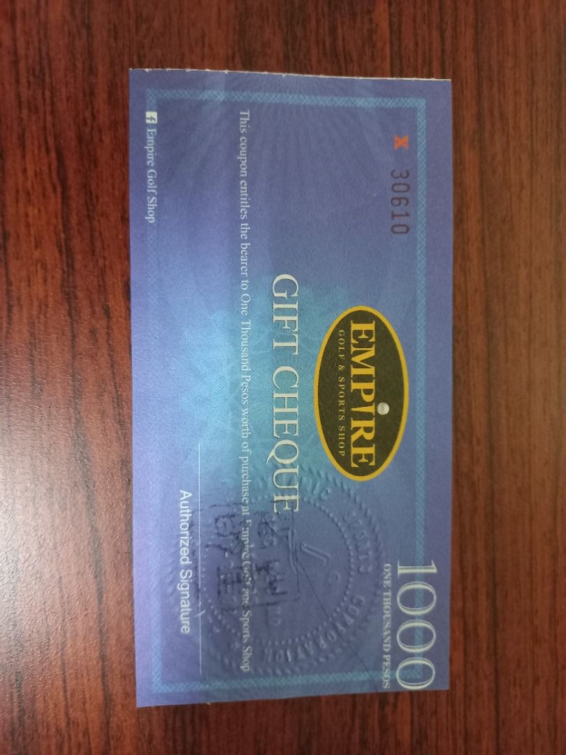 Gift Cheque/ Gift Certificate, Video Gaming, Gaming Accessories, Game ...