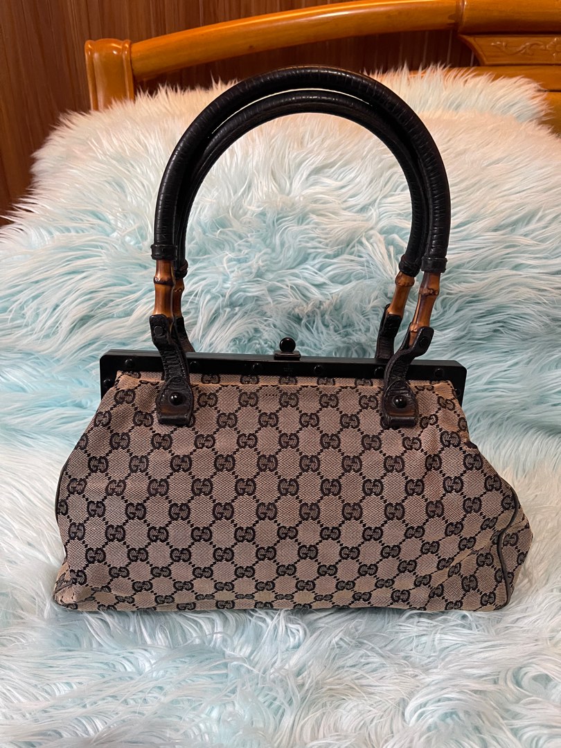 Gucci Vintage Bamboo black shoulder bag