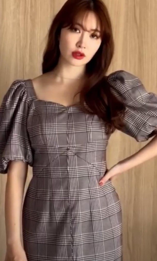 ワンピース herlipto Dreamscape Check Dress Her lip to／Dreamscape Check Dress（Her lip to Dreamscape
