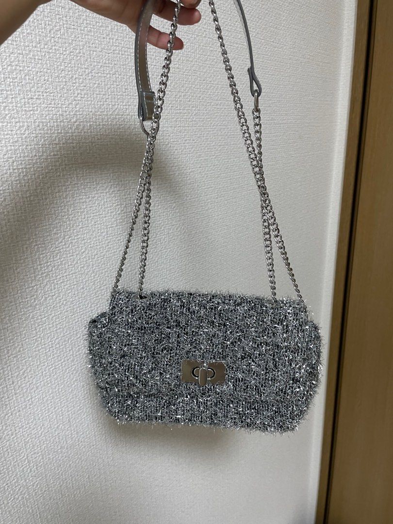 H&m silver bag on sale
