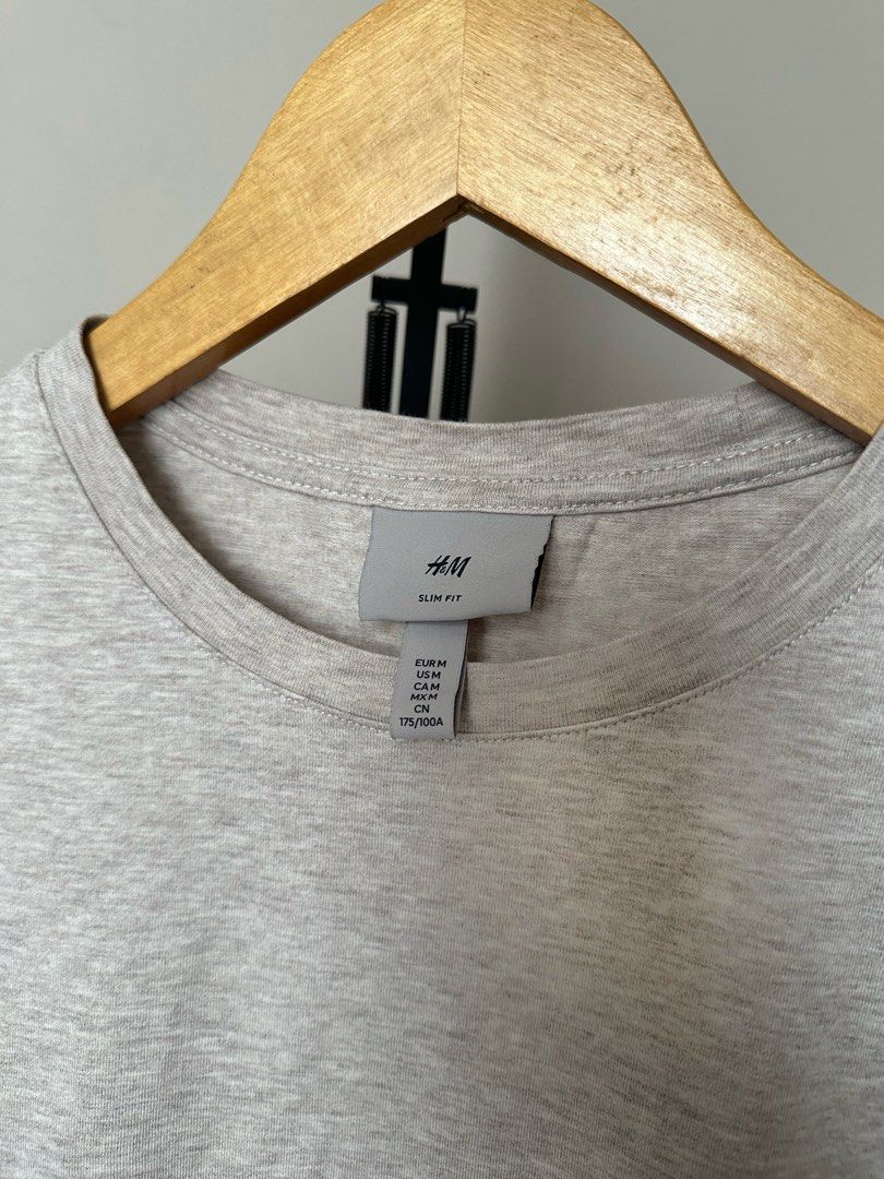 H&M Man Slim fit Pima Cotton T-shirt beige Premium