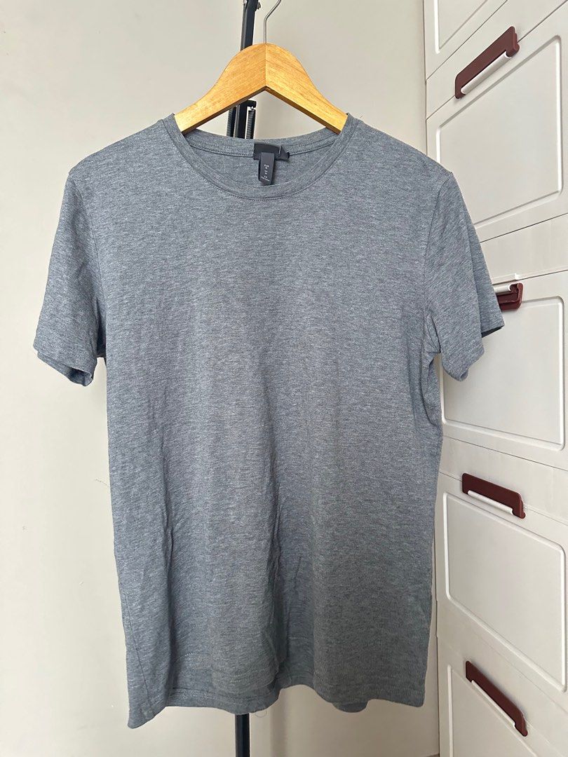 H&M Man Slim Fit Pima Cotton T-shirt Dark Grey premium