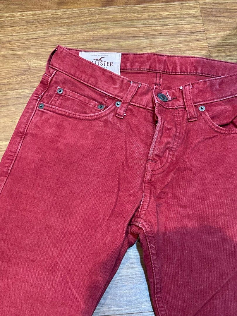 Hollister red jeans outlet