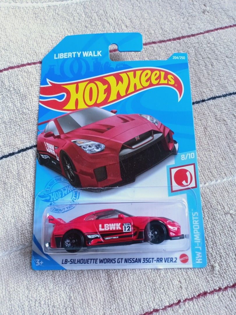 HOTWHEELS NISSAN GTR R35 LIBERTY WALK VER 2 RED COLOUR, Hobbies