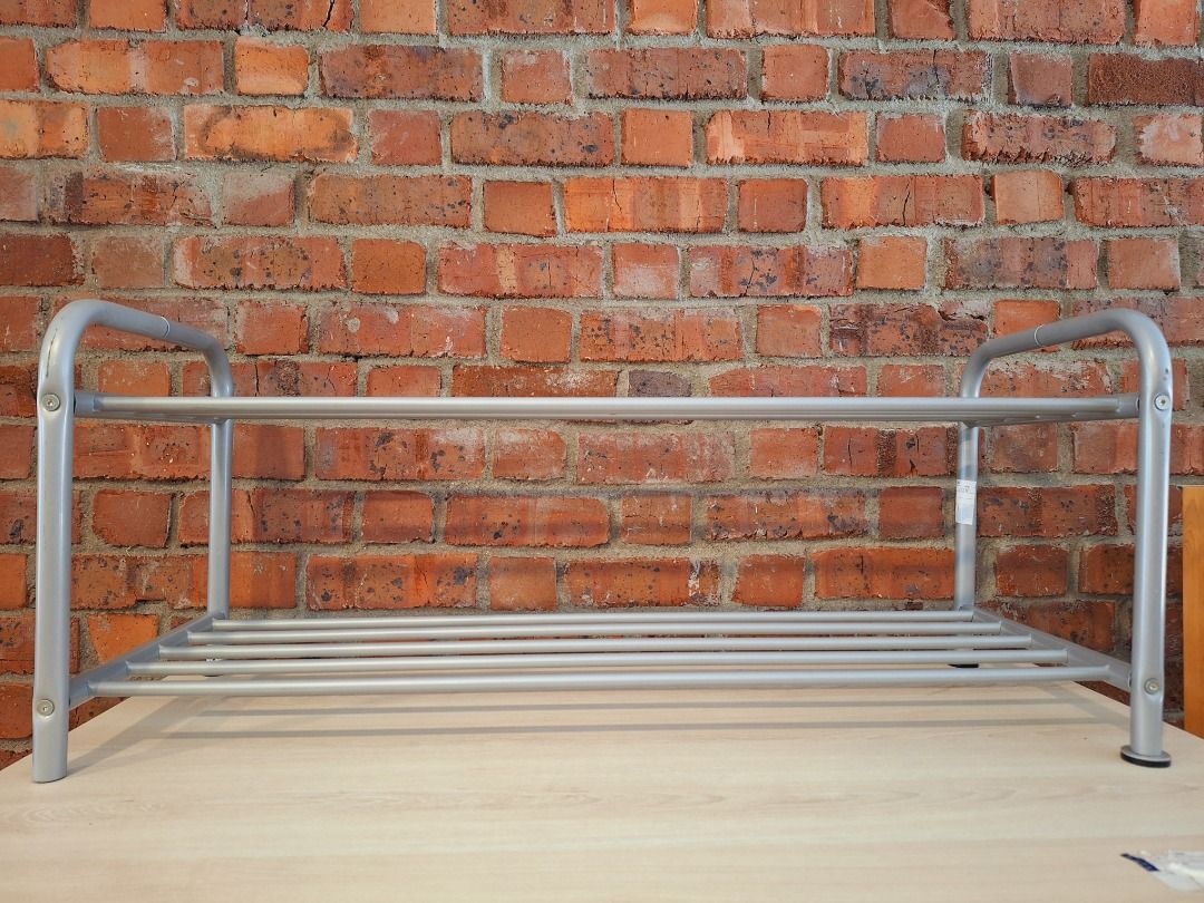 IKEA Metal Shoe Rack Rak Kasut IKEA Besi Furniture Home Living Furniture Shelves Cabinets Racks on Carousell