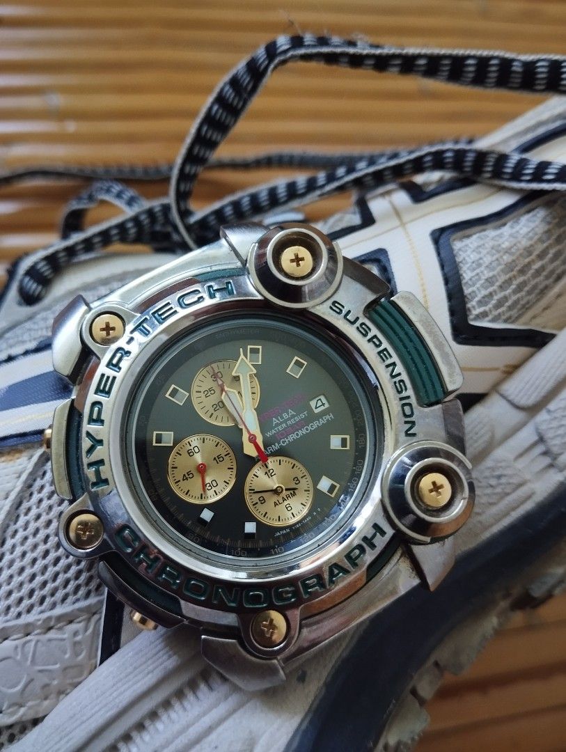Ⴤ1382 ꕤ美品 SEIKO ALBA ハイパーテック 腕時計 クロノグラフ ALBA HYPERTECH CHRONOGRAPH Ⴤ1382 ꕤ美品 SEIKO ALBA ハイパーテック