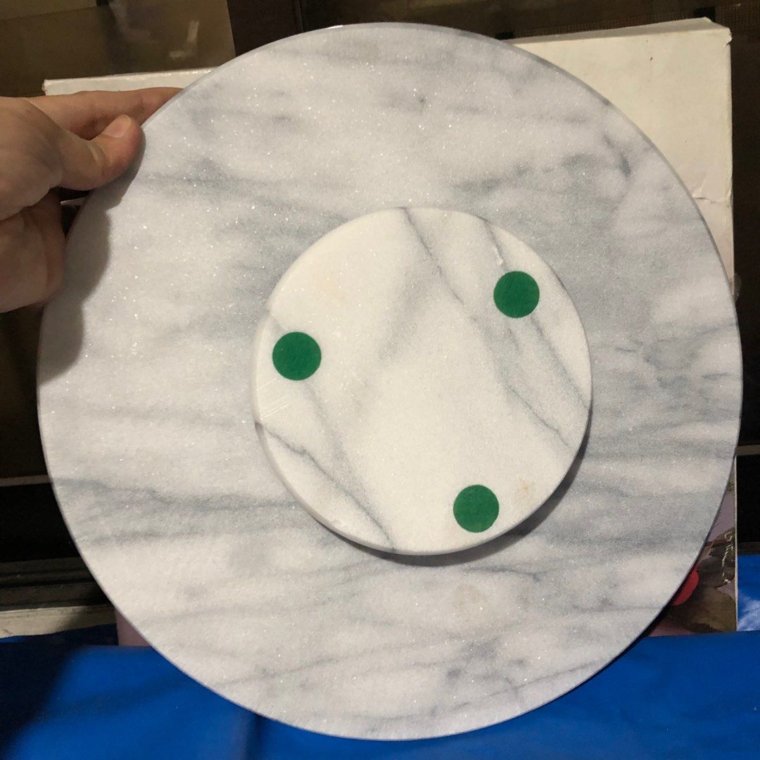 LAZY SUSAN (Category: Other Kitchenware & Tableware) located in Caloocan City. Submitted by e_o62059 (Listing ID 1311697977, Image 2). Description: Japan branded brand new in original box; pristine condition;natural marble ; multi purpose, (food /house );elegant color and design ;lifetime quality Size- D30cm x H1.3in+-.