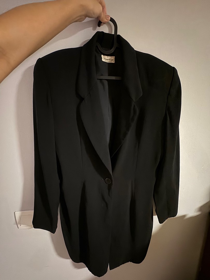Knee length blazer deals