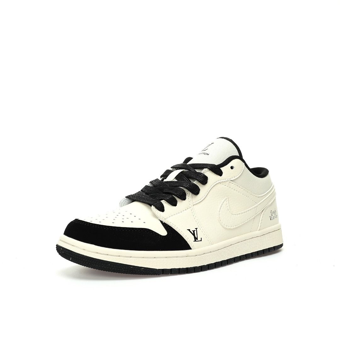 Louis Vuitton x Nike Air Jordan 1 Low OG SP Beige Black LV Monogram