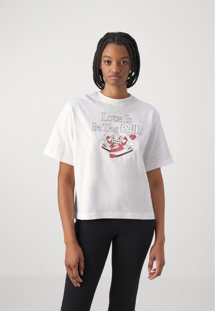 Nike Love is in the Pair T shirt Valentine s Day Special Women s Fashion Tops Shirts on Carousell