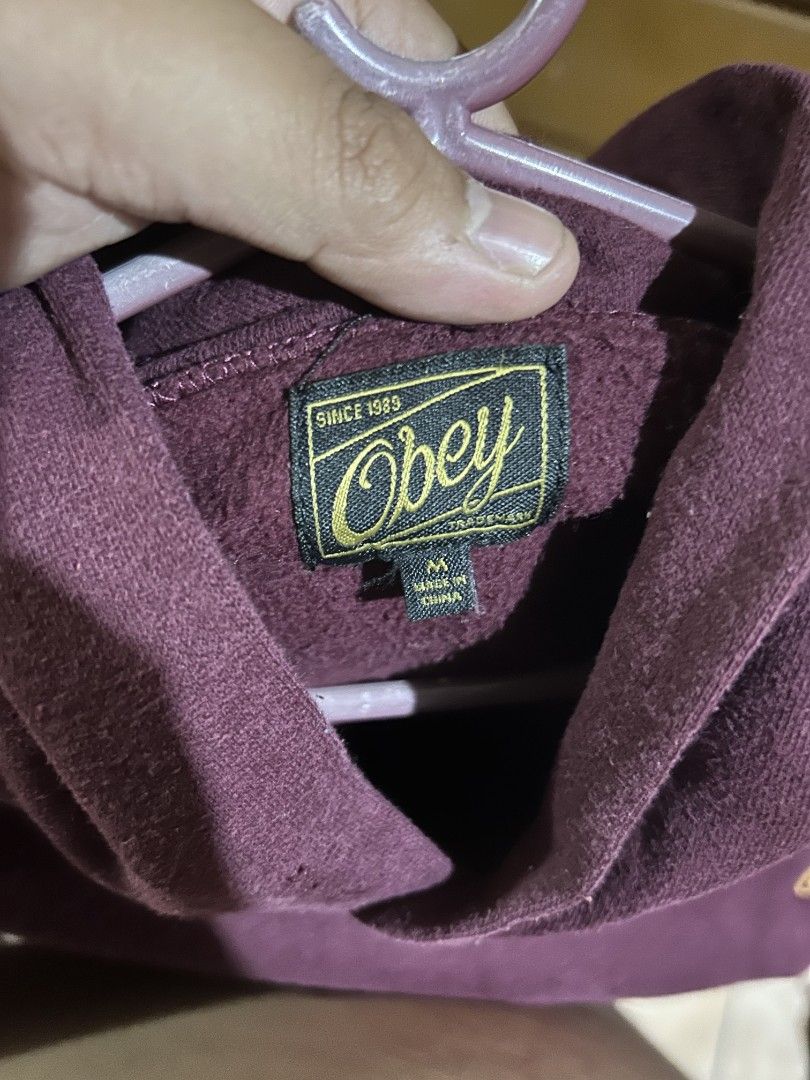 OBEY 3/4 HOODIE | (Category: Coats, Jackets and Outerwear) located in Manila. Submitted by dboystuff (Listing ID 1311621098, Image 3). Description: OBEY 3/4 HOODIE SIZE MEDIUM 21 WIDTH 24 LENGTH good condition ISSUE: LOSS puller for hoodie 299php only plus shipping fee ship via j&t / lbc. can do meetup: novaliches bayan, Q.C.