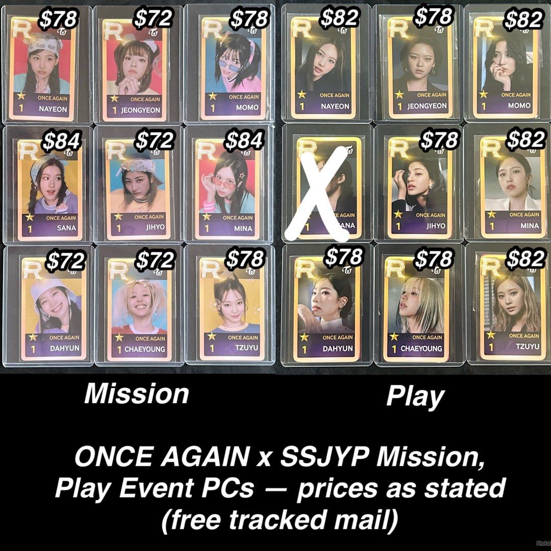 PO] Twice ONCE AGAIN x SSJYP Mission, Play Event Photocard, Toys