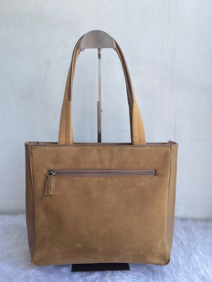 Prada dark/yellow brown suede leather (Category: Luxury Bags & Wallets) located in Quezon City. Submitted by 1Jippy (Listing ID 1311586714, Image 2). Description: .