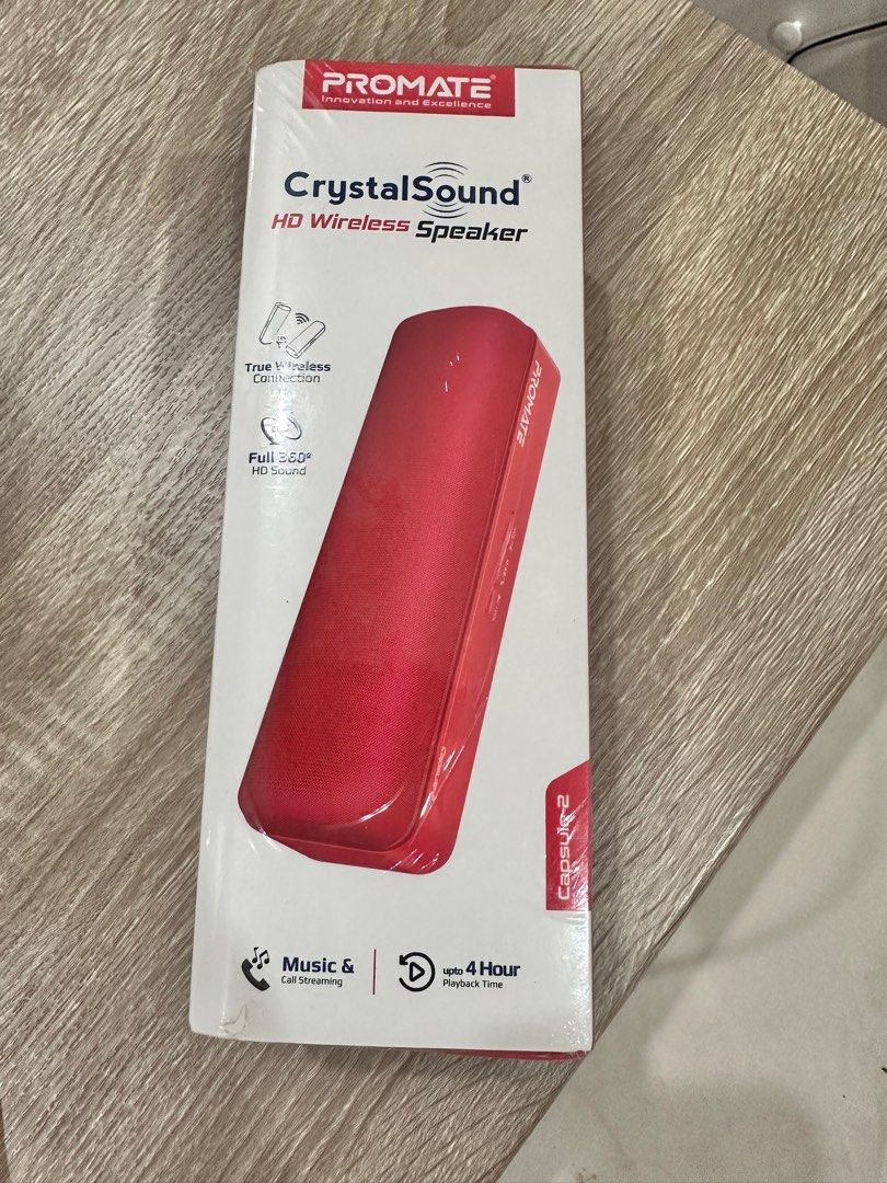 Promate Capsule-2 CrystalSound HD (Category: Soundbars, Speakers & Amplifiers) located in Quezon City. Submitted by goldengate777 (Listing ID 1311695820, Image 1). Description: Color: Red Full specs in photos. SRP: ₱1,100 https://www.promate.net/products/capsule-2?variant=39771033075777.