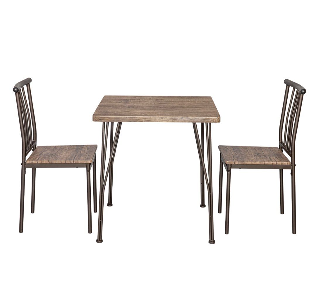 SanYang Dining Set (Category: Other Home Furniture) located in Paranaque City. Submitted by mimaaaw (Listing ID 1311569993, Image 3). Description: Dining Set for Two Original price: 4995 Sale: 3995 Used indoors San-Yang Dining Set 310382 (2 Seater) Made from MDF and Steel Tube Size: 70 x 70x 76cm (LWH) Shipped knockdown in a box to lower the shipping cost and to ensure that this item will be delivered in good condition and scratch free. Assemble 