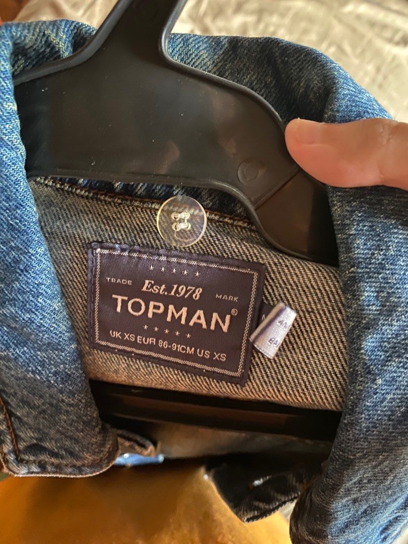 Topman Denim Jacket (Category: Coats, Jackets and Outerwear) located in Quezon City. Submitted by flacko.mnl (Listing ID 1311595176, Image 2). Description: No flaws.