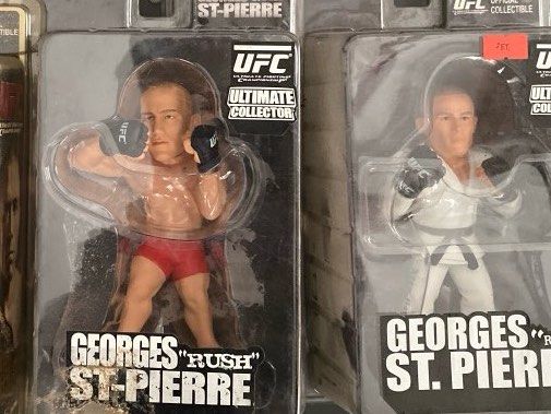 UFC round 5 Collectibles GSP set (Category: Figurines & Statues) located in Valenzuela. Submitted by maquiphl (Listing ID 1292700892, Image 1). Description: UFC ROUND 5 Collectibles GSP VARIANTS - Red trunks - White Gi .