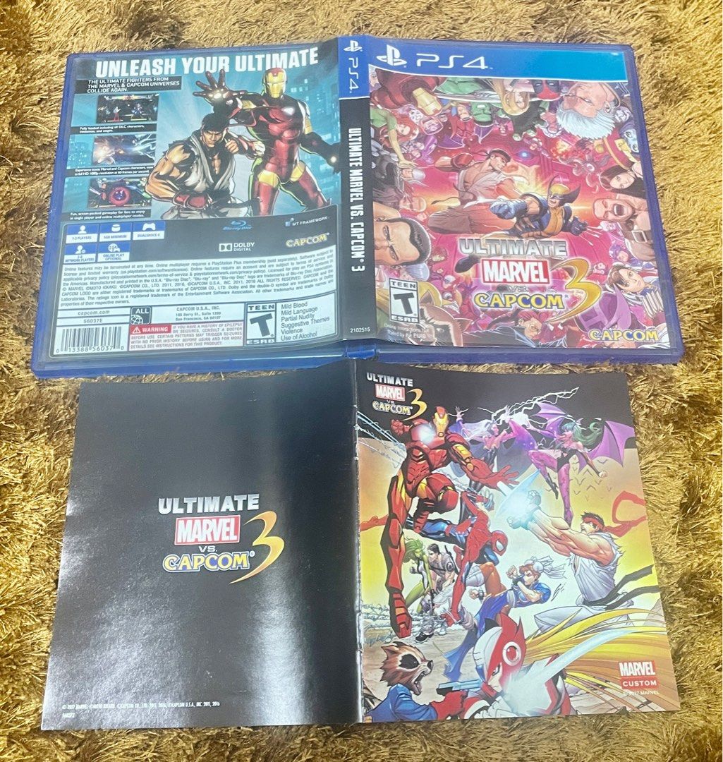 Ultimate Marvel vs Capcom 3 PS4 Game (Category: PlayStation) located in General Trias. Submitted by miggys_booth (Listing ID 1311537121, Image 3). Description: ⚡ Ultimate Marvel vs. Capcom 3 PlayStation 4 | Capcom | 2017 | PS4 Version 💰 Price: ₱3995 📍 Gen Tri / Imus | 🚚 Nationwide Shipping Available ━━━━━━━━━━━━━━━━━━━━━━━━ 📦 Condition: Used – Good Working Condition ✅ Includes: • PS4 Game Disc • Original Case ━━━━━━━━━━━━━━━━━━━━━━━━ 🎮 ABOUT