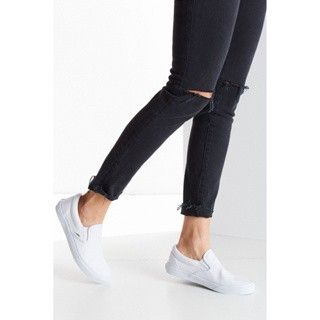 White slip on vans size 3.5 cheap