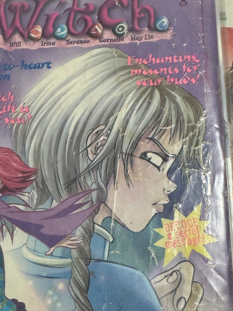 W.i.t.c.h. Comics (Category: Comics & Manga) located in Pasig City. Submitted by martinasummer13 (Listing ID 1311708947, Image 2). Description: Lowered the prices! My extra copies, some with flaws, some good condition- they are from different sellers I have collected from ✨Option: take all is P2,000✨ Individual Prices 🤍 # 6 P400 (rare copy but with wears and tears, still a hard find!) 🤍 # 10 P500 (really good quality) 🤍 # 11 no cover P50 🤍 # 