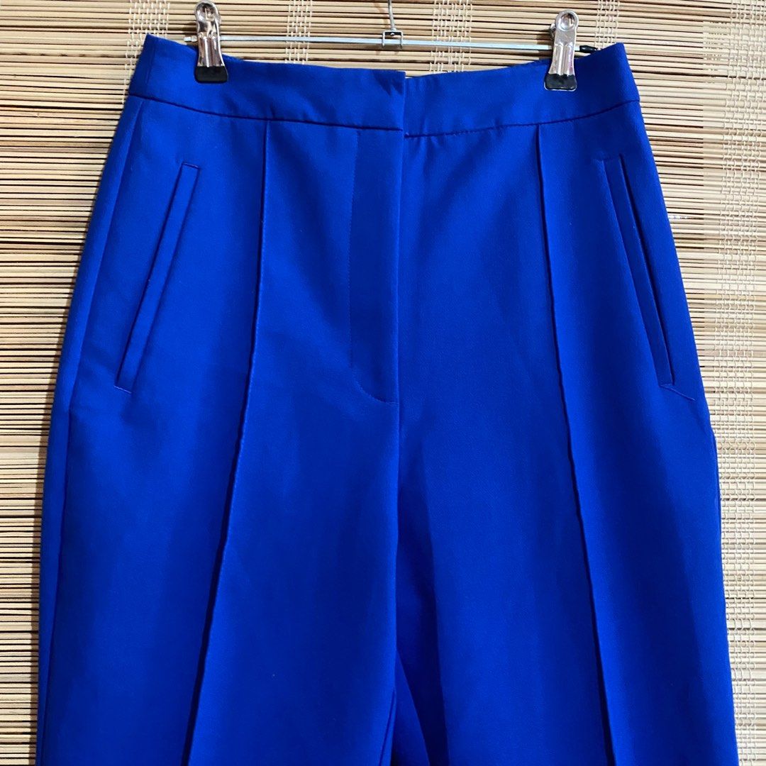 Royal blue trousers zara clearance
