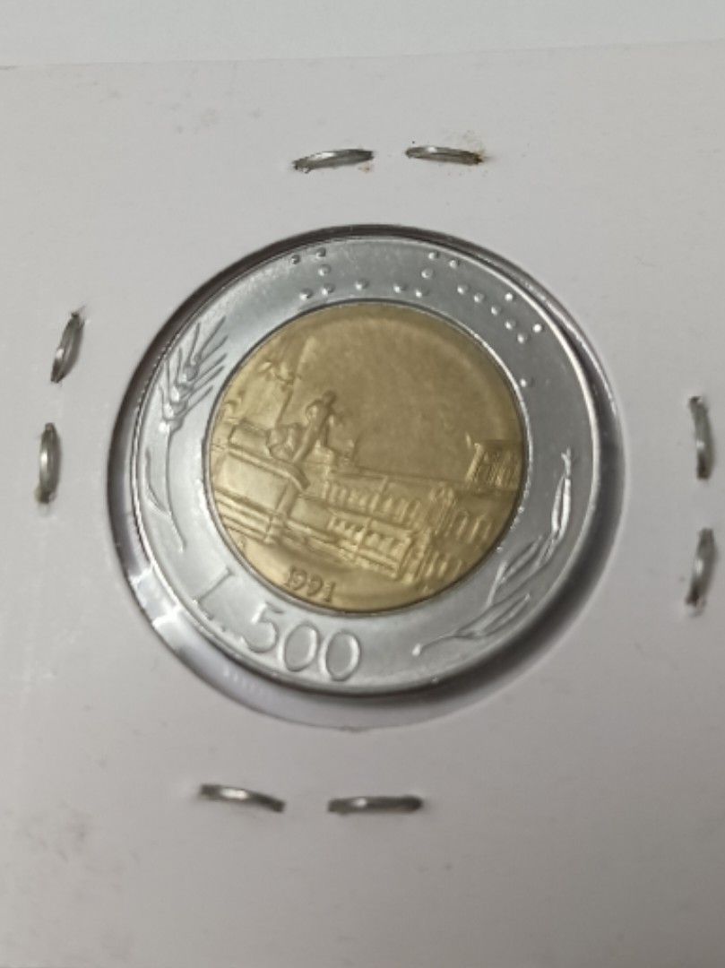 意大利1991年500里拉雙色幣, 興趣及遊戲, 收藏品及紀念品, 錢幣- Carousell