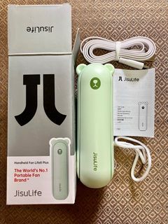 3-in-1 Pocket Fan Rechargeable Handheld with Flashlight and Backup Power Bank Long Battery Life 4500mAh Jisulife