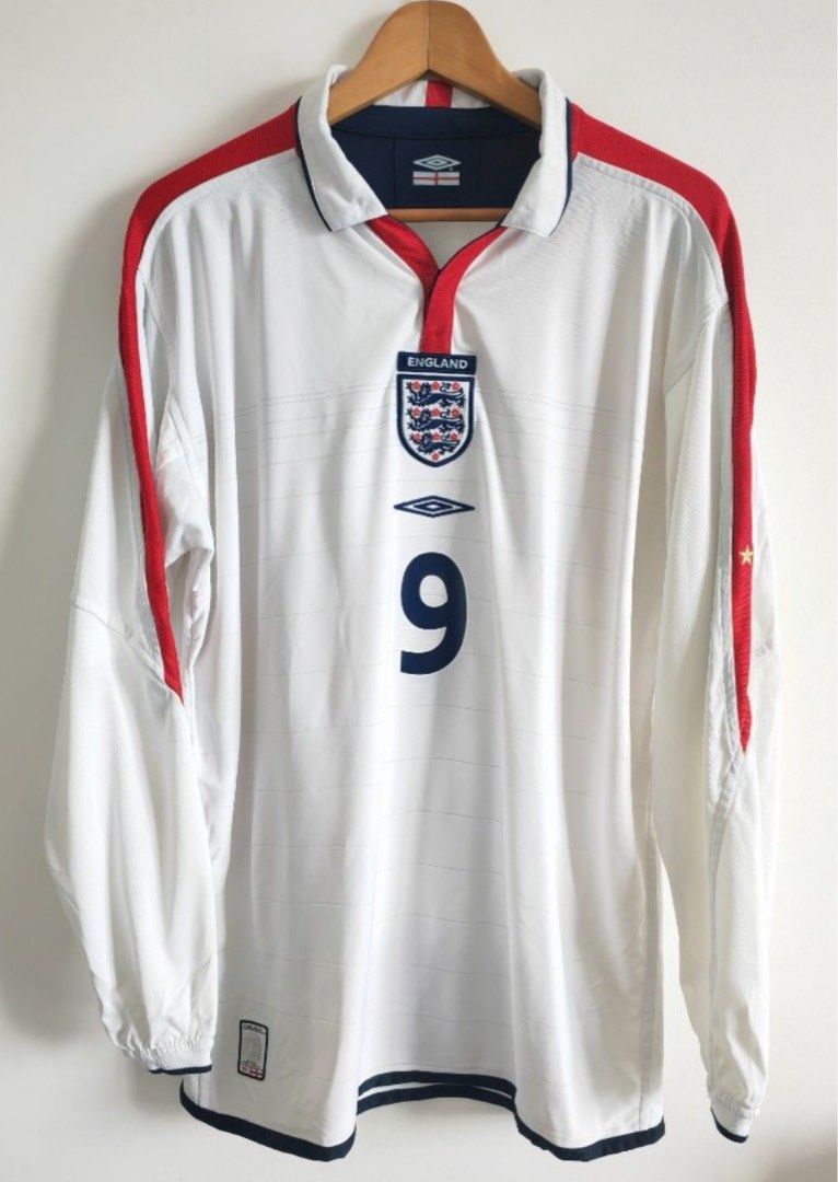 Long Sleeve England Football Shirt England Long Sleeve Throwback