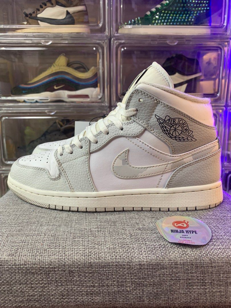 jordan 1 mid grey camo size 4