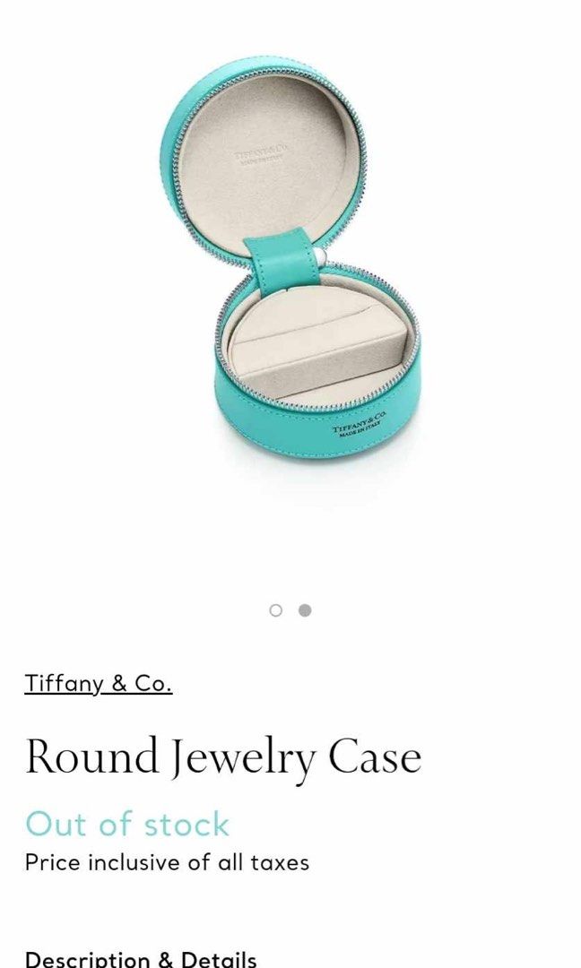 Auth Tiffany and co Round Jewelry case Women s Fashion Jewelry Organizers Accessory Holder Box Organizers on Carousell