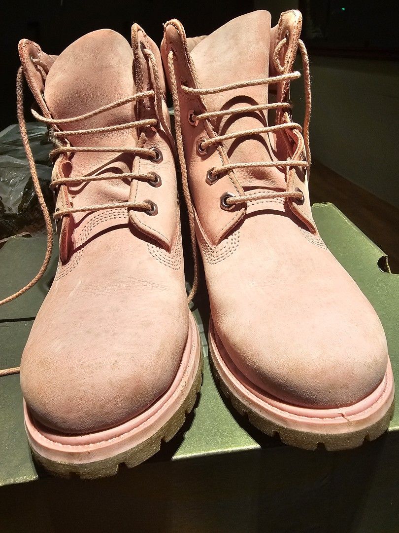 Baby pink Timberland Boots Women s Fashion Footwear Boots on Carousell