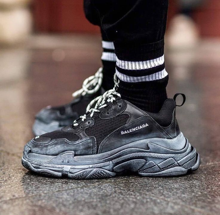 Balenciaga Triple S Clear Sole in Black Authentic Luxury Sneakers Footwear on Carousell