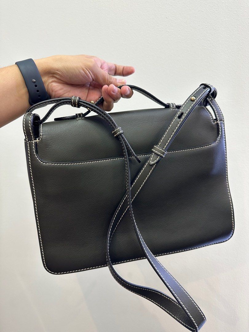 BALLY B Turn Gray Leather Saddle Bag Luxury Bags Wallets on Carousell