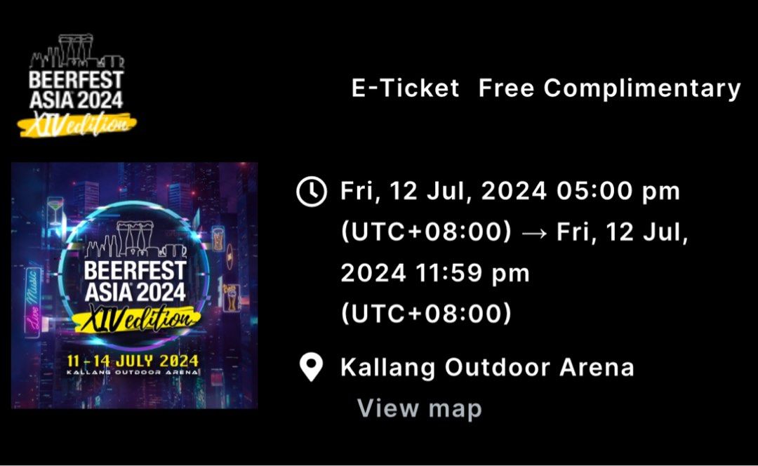 BeerFest Asia 2024 [VIP Ticket], Tickets & Vouchers, Event Tickets on