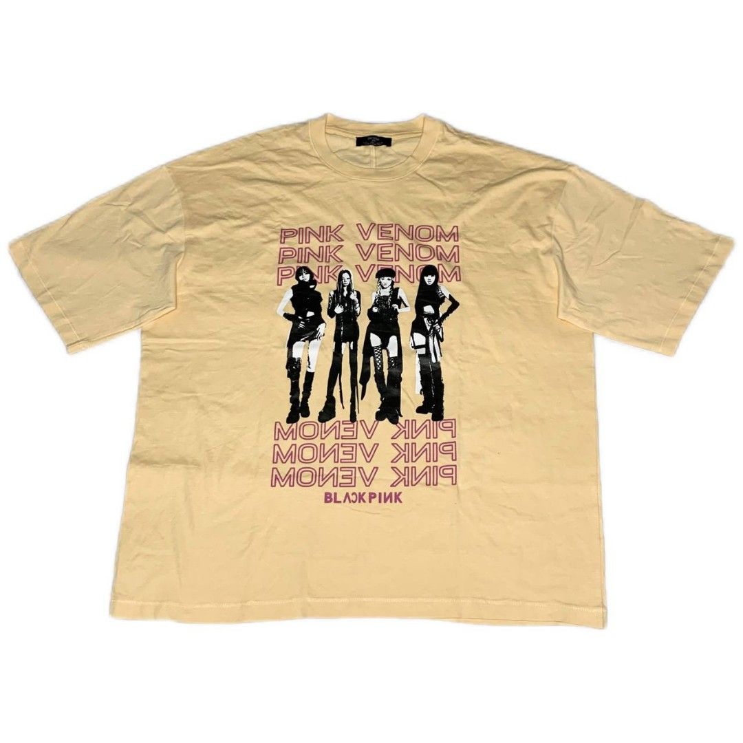 Bershka BLACKPINK Pink Venom Group Potriat T shirt Men s Fashion Tops Sets Tshirts Polo Shirts on Carousell